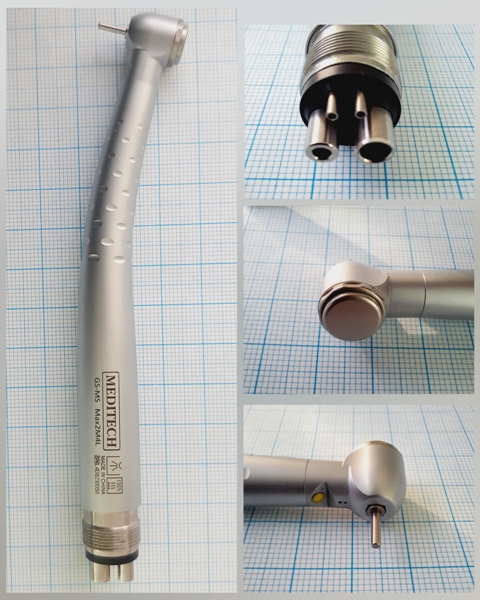 Наконечник турбинный кнопочн. Standart генер.LED (MEDITECH) GS-MS  Max2M4L 1-спрей